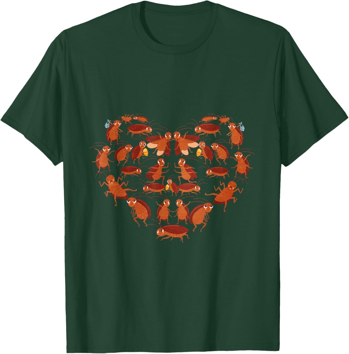 Heart Cockroaches T-Shirt - T-Shirt | Forest