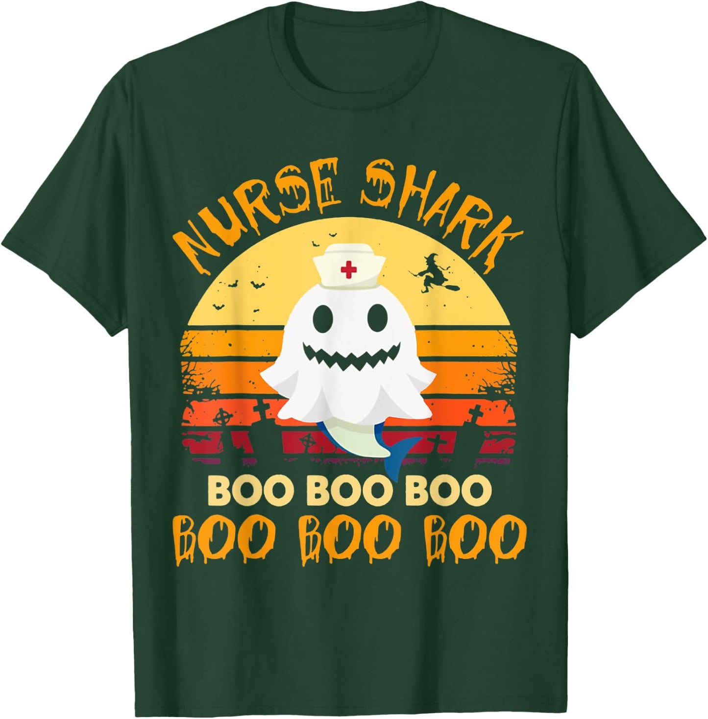 Nurse Shark Costume Boo Nurse Halloween Boo Boo Boo Shirt T-Shirt - T-Shirt | Forest