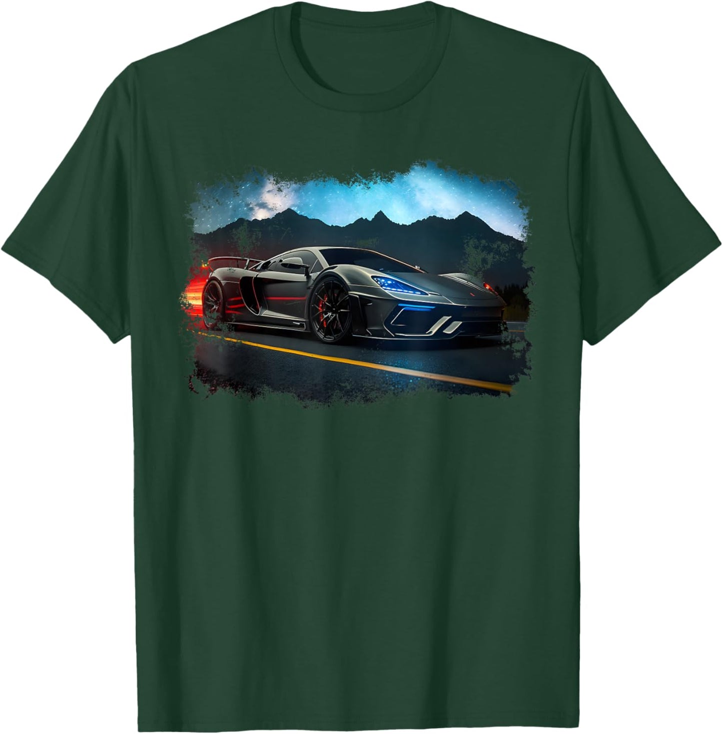 Exotic Concept Supercar Hypercar Sports Car Art Boys Graphic T-Shirt - T-Shirt | Forest