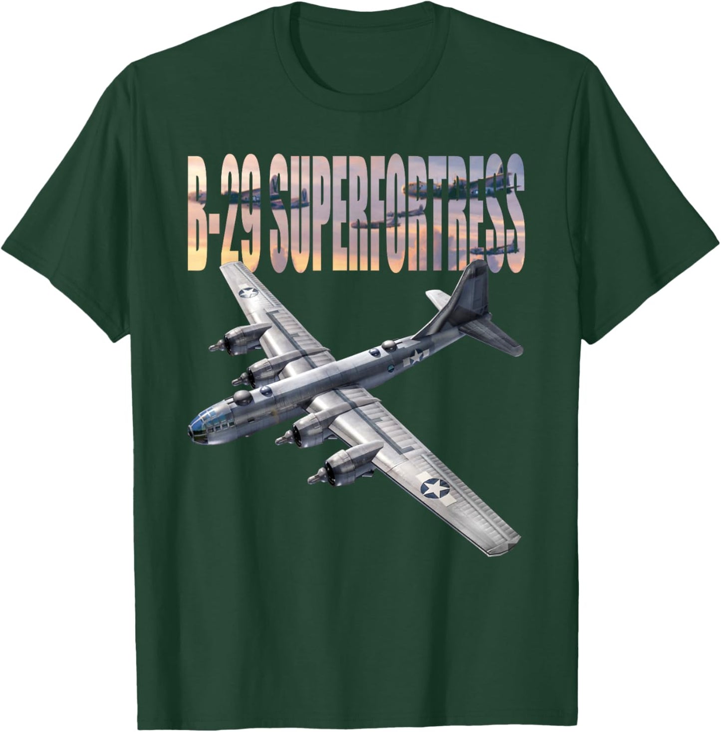 WW2 plane Warbirds B-29 Superfortress T-Shirt - T-Shirt | Forest