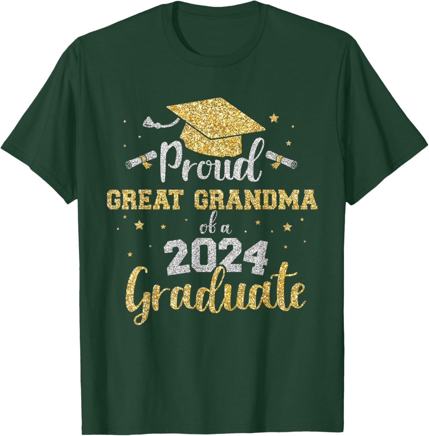 Proud great grandma class of 2024 graduate senior graduation T-Shirt - T-Shirt | Forest