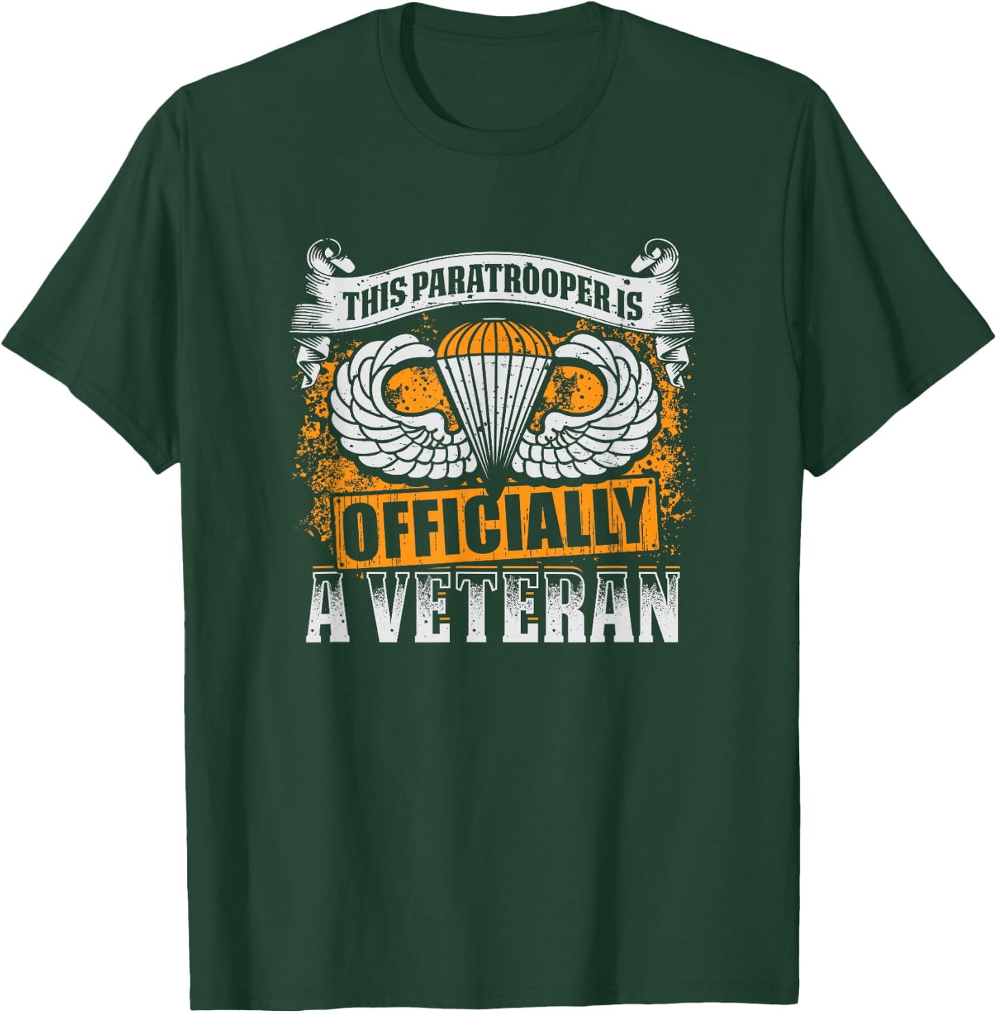 Retired Veteran Airborne Division Paratrooper T-Shirt - T-Shirt | Forest