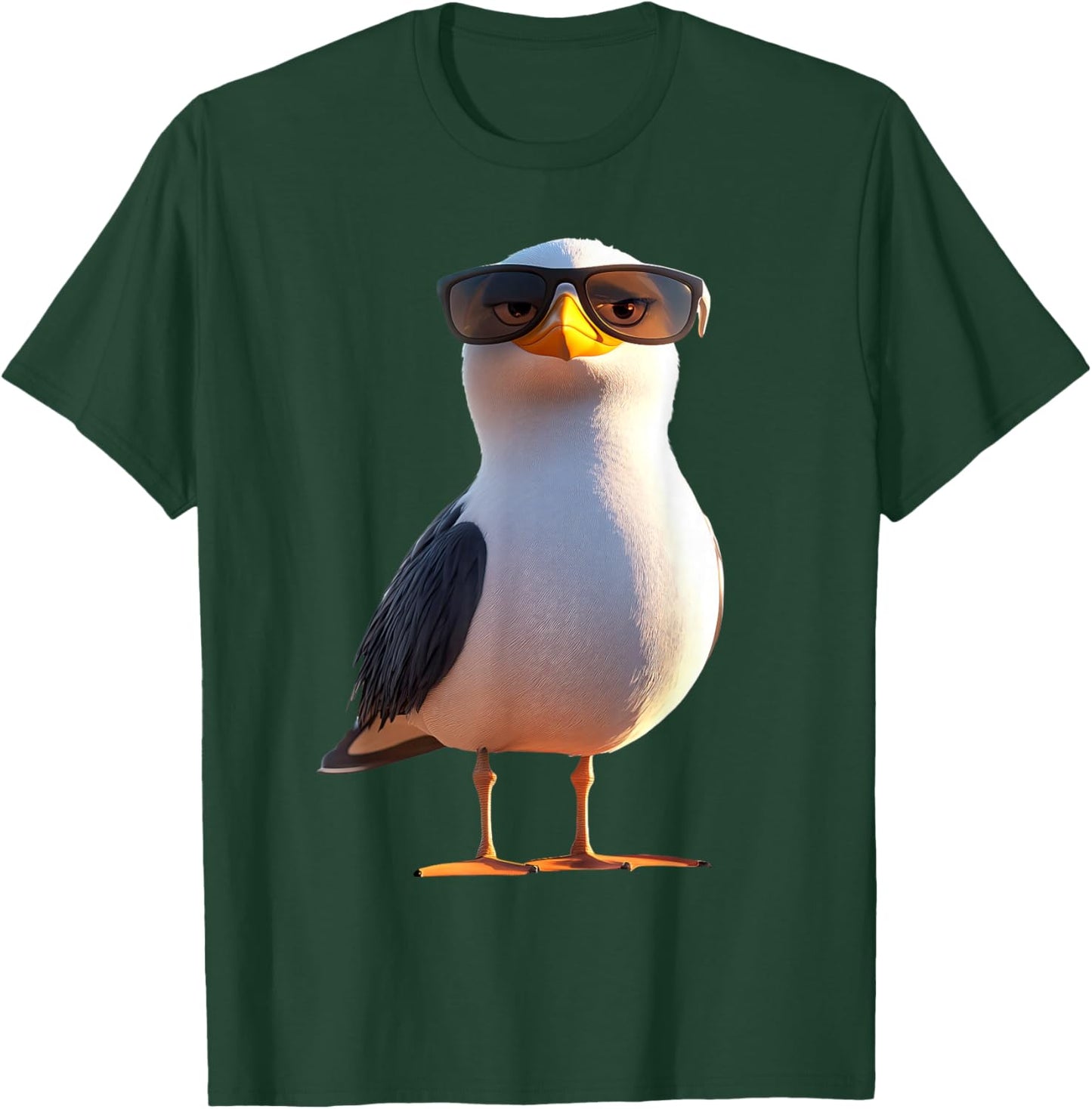 Seagull Beach North Sea Baltic Gull Silver T-Shirt - T-Shirt | Forest