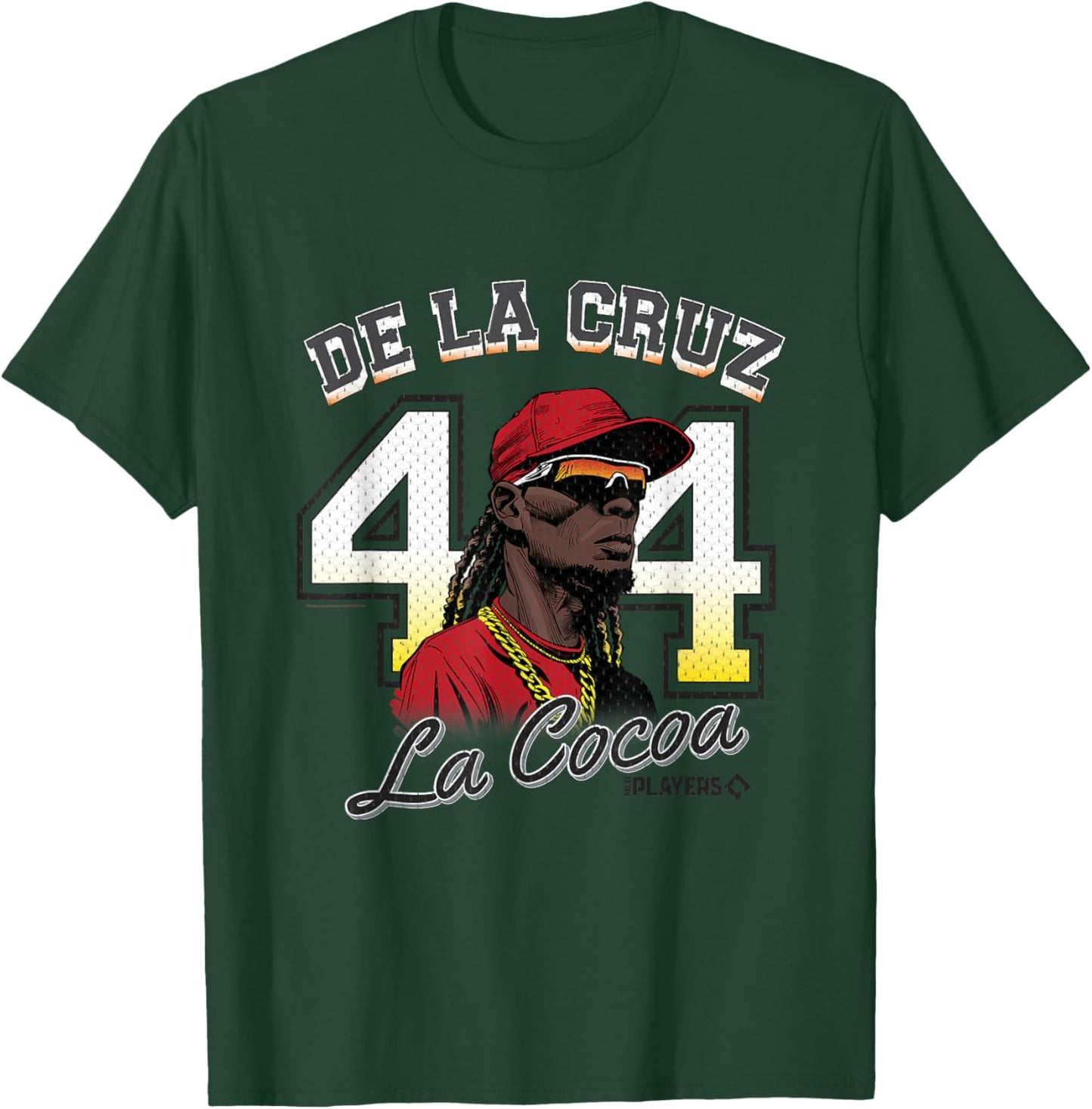 Elly De La Cruz Cincinnati MLB Players La Cocoa #44 T-Shirt - T-Shirt | Forest
