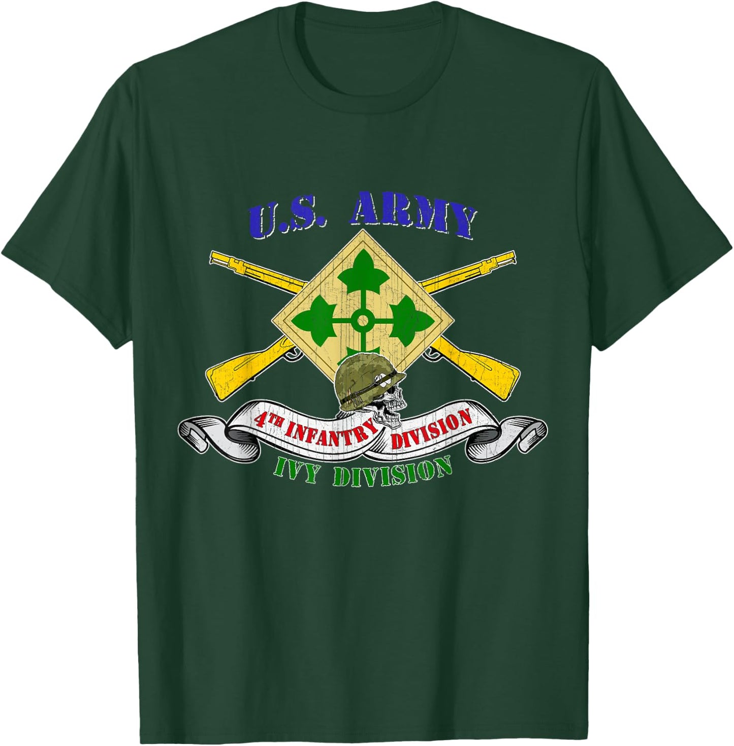 4th Infantry Division 4th ID Ivy Division Fort Carson Gifts T-Shirt - T-Shirt | Forest