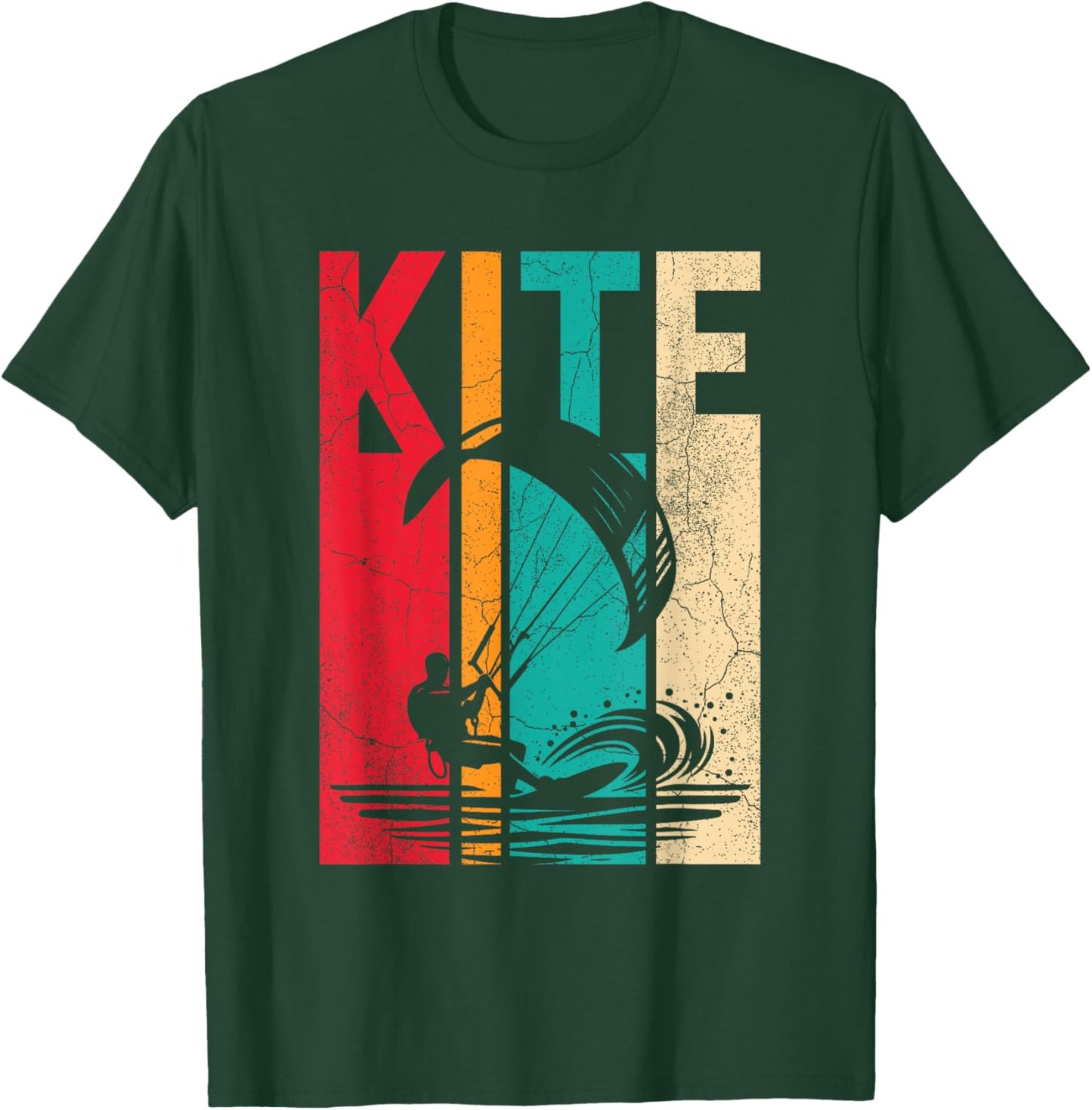 Kiteboarding Kitesurfen T-Shirt - T-Shirt | Forest