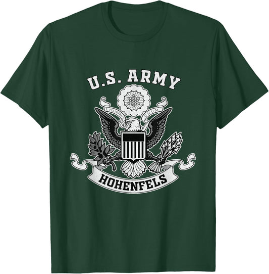 Hohenfels Germany Military Base Eagle Emblem Vintage Gifts T-Shirt - T-Shirt | Forest