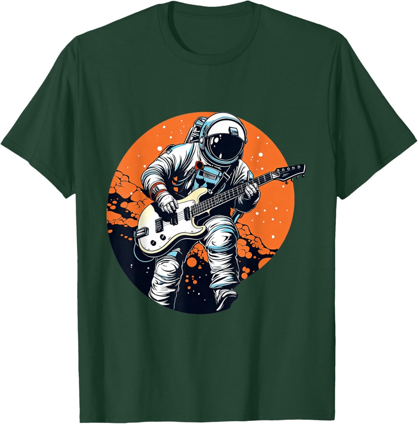 Astronaut Playing The Bass Guitar T-Shirt - T-Shirt | Forest