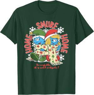 The Smurfs Home Smurf Home, Christmas With Smurfette T-Shirt - T-Shirt | Forest