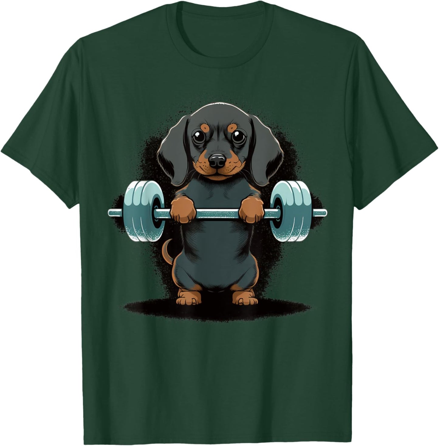 Dachshund Weightlifting Dog Funny Fitness Gym Dachshund Women Kids T-Shirt - T-Shirt | Forest