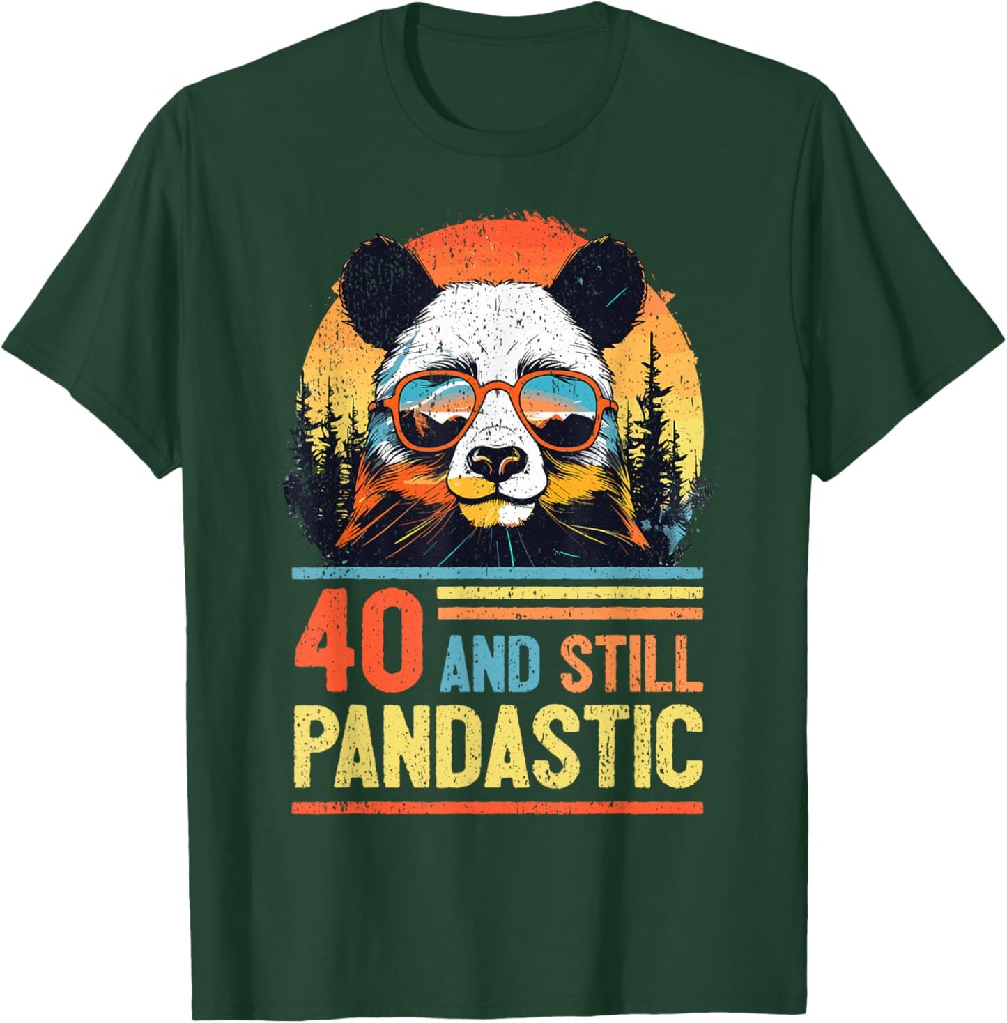 40 Years Old Panda 40th Birthday T-Shirt - T-Shirt | Forest