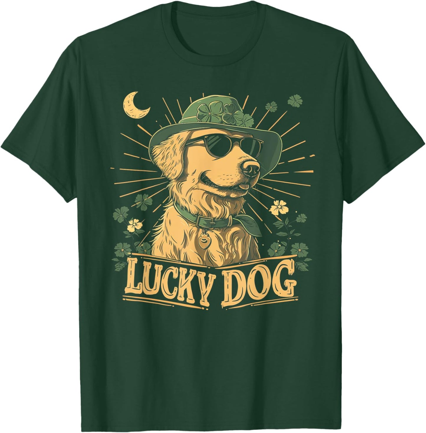 Golden Retriever Dog - St. Patrick's Day Saint Paddy's Irish Women Kids T-Shirt - T-Shirt | Forest