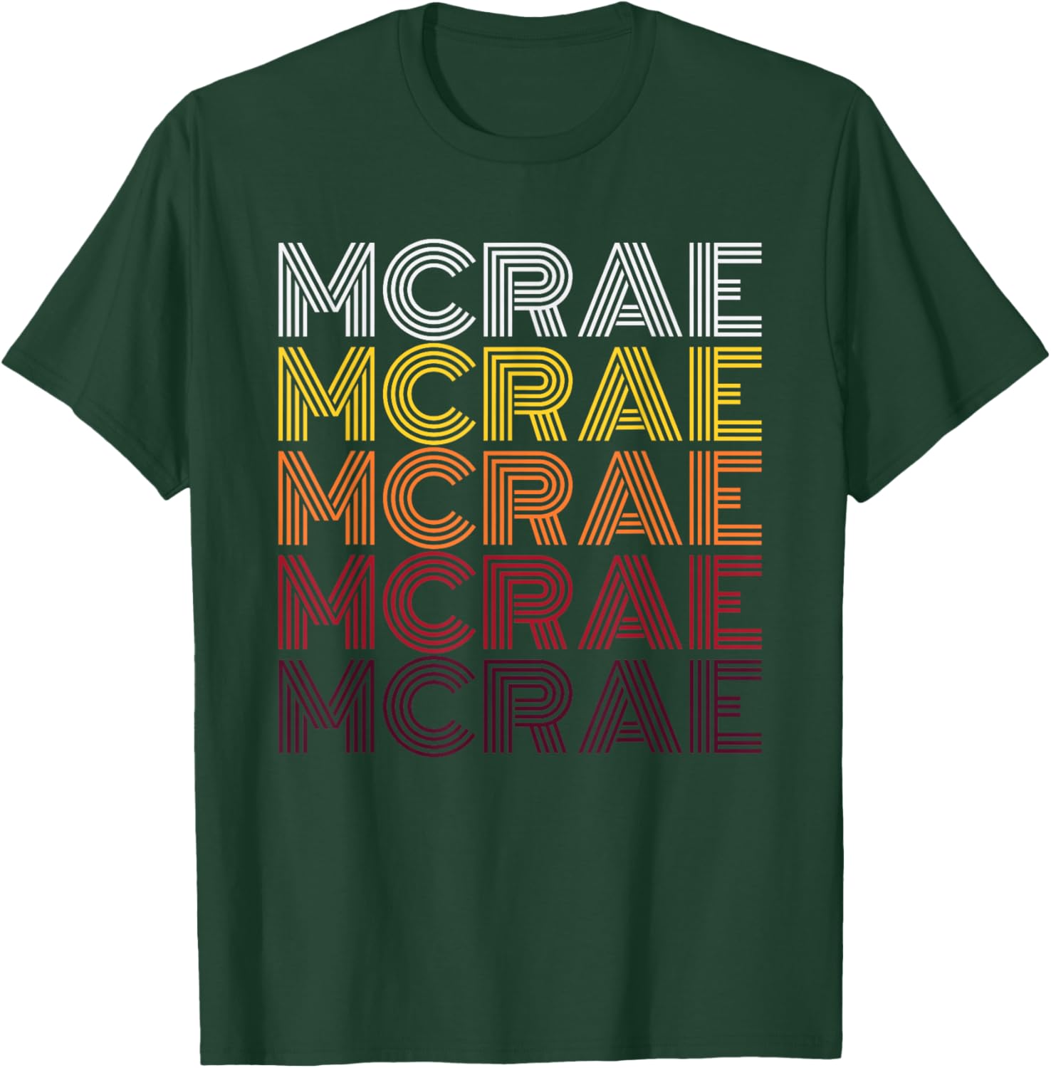 Retro Mcrae First Name Personalized Mcrae 70's T-Shirt - T-Shirt | Forest