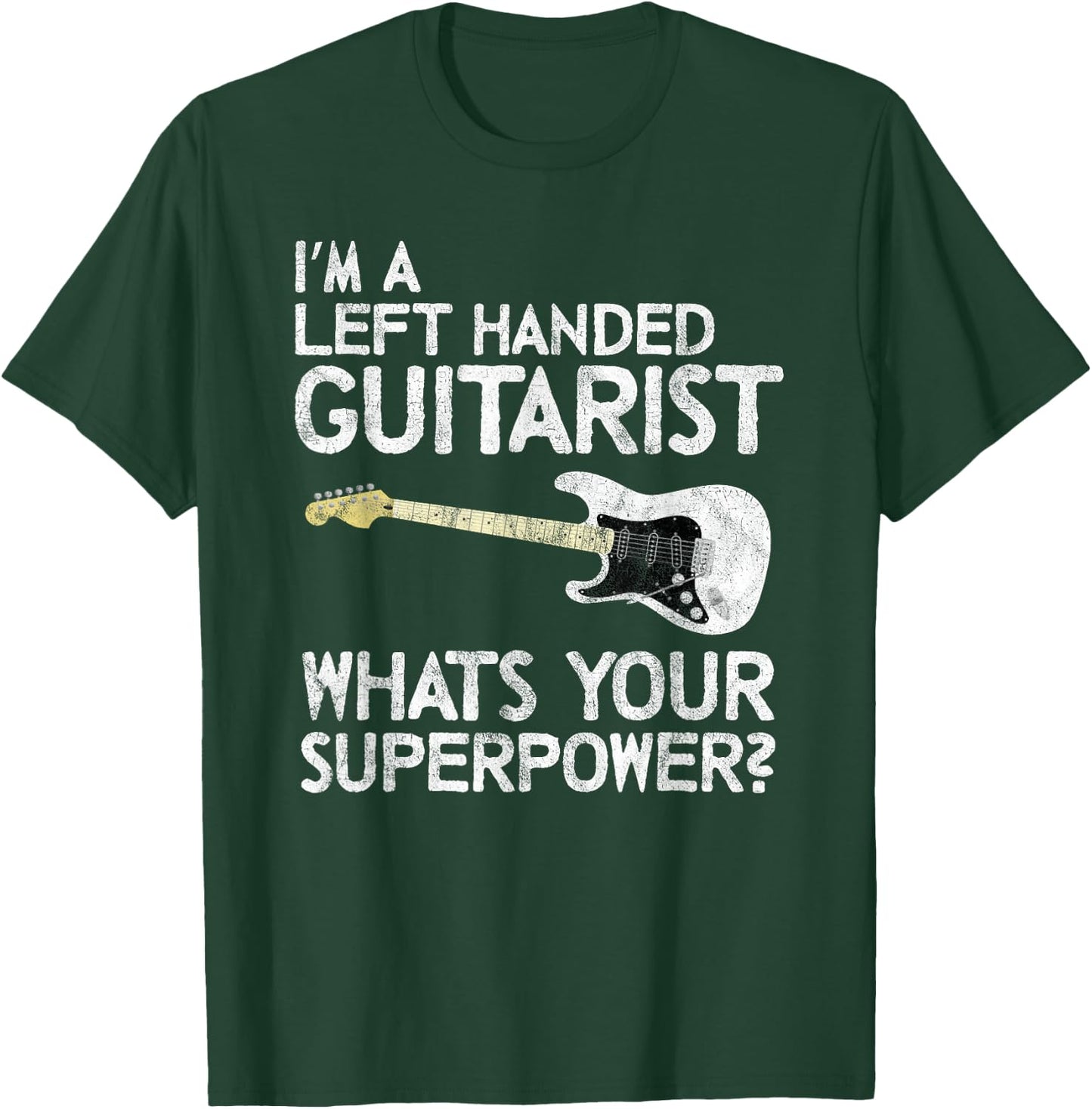 Left Handed Guitarist Lefty Guitar Player Shredder Rock Band T-Shirt - T-Shirt | Forest