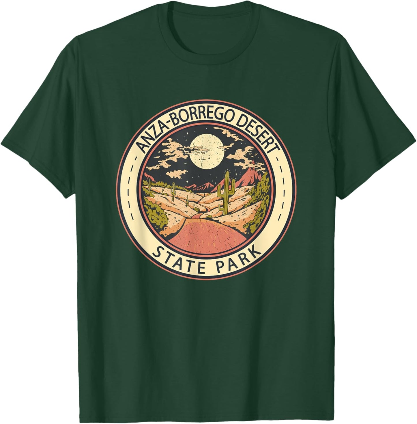 Anza-Borrego Desert State Park California Badge Vintage T-Shirt - T-Shirt | Forest
