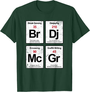 Elements of Hip Hop Rap music distressed gift T-Shirt - T-Shirt | Forest