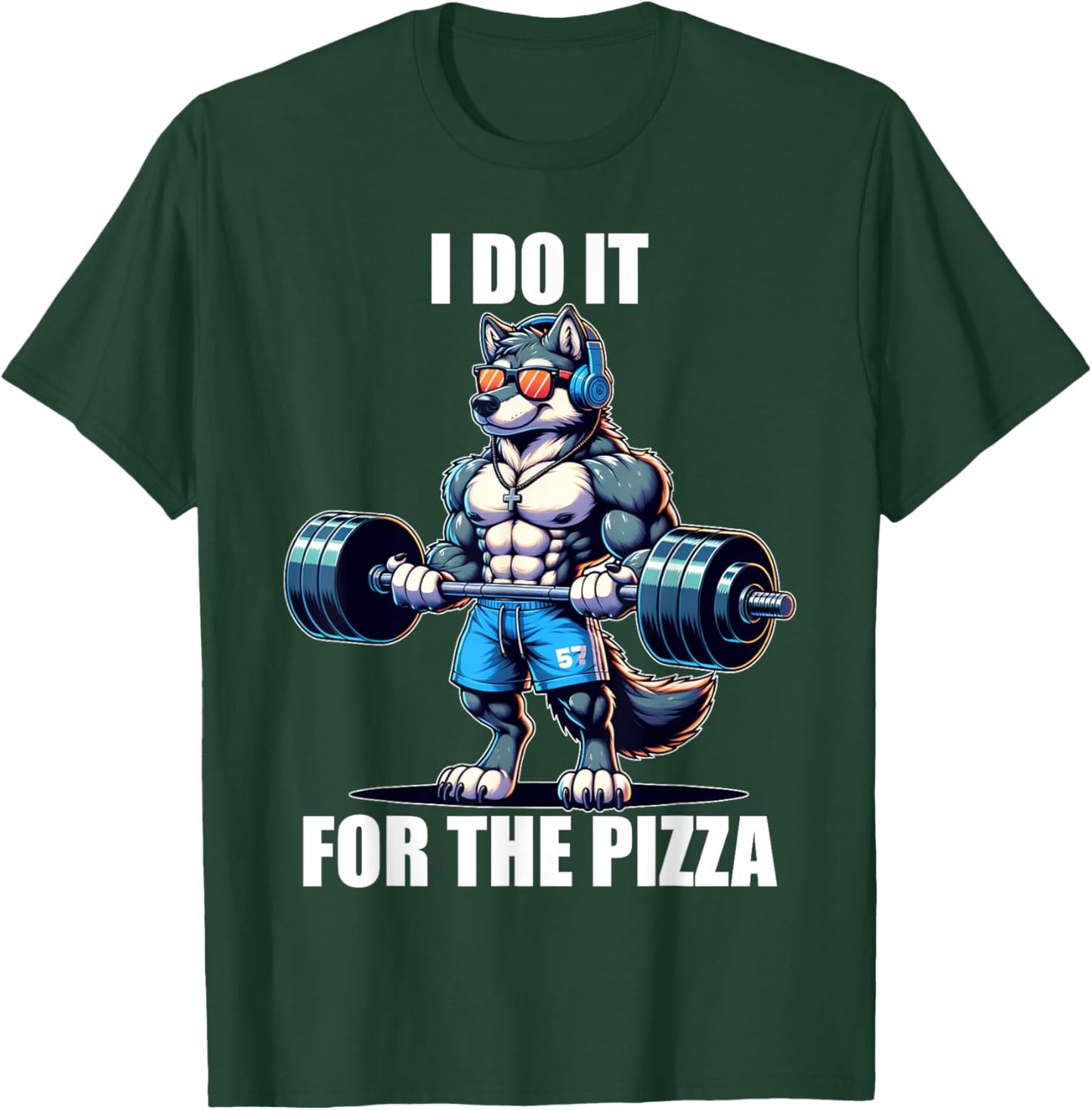 Wolf Funny Gym Weightlifting Bodybuilder Fitness Workout , Small, Black T-Shirt - T-Shirt | Forest