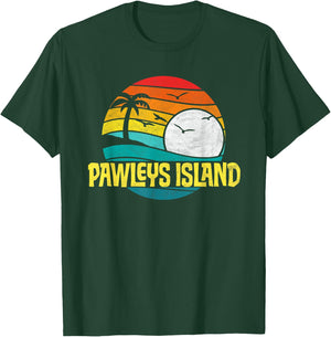 Retro Pawleys Island Beach Sun & Surf Eighties Graphic T-Shirt - T-Shirt | Forest