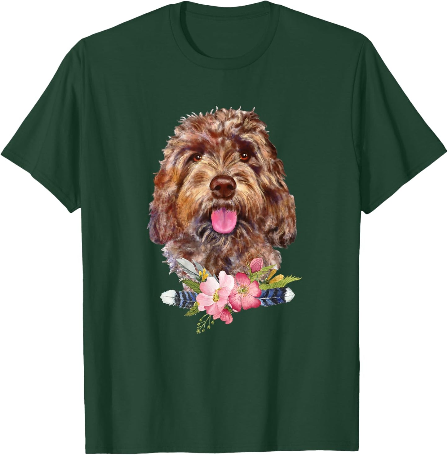Chocolate Goldendoodle Labradoodle Cockapoo Sheepadoodle T-Shirt - T-Shirt | Forest