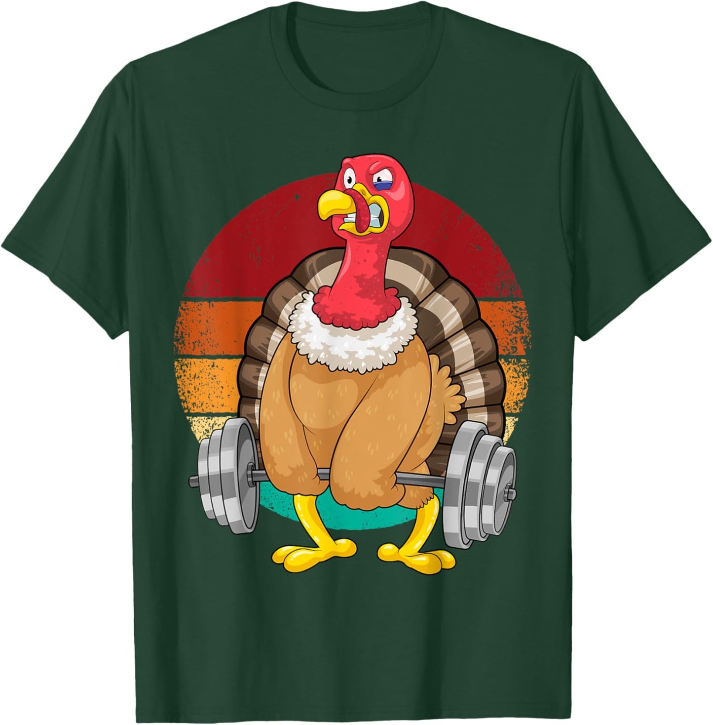 Turkey Deadlift Fitness Weightlifting Thanksgiving Day T-Shirt - T-Shirt | Forest