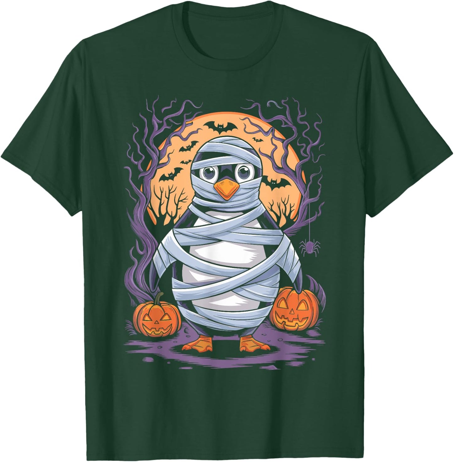 Funny Mummy Penguin Lovers Spooky Halloween Costume T-Shirt - T-Shirt | Forest