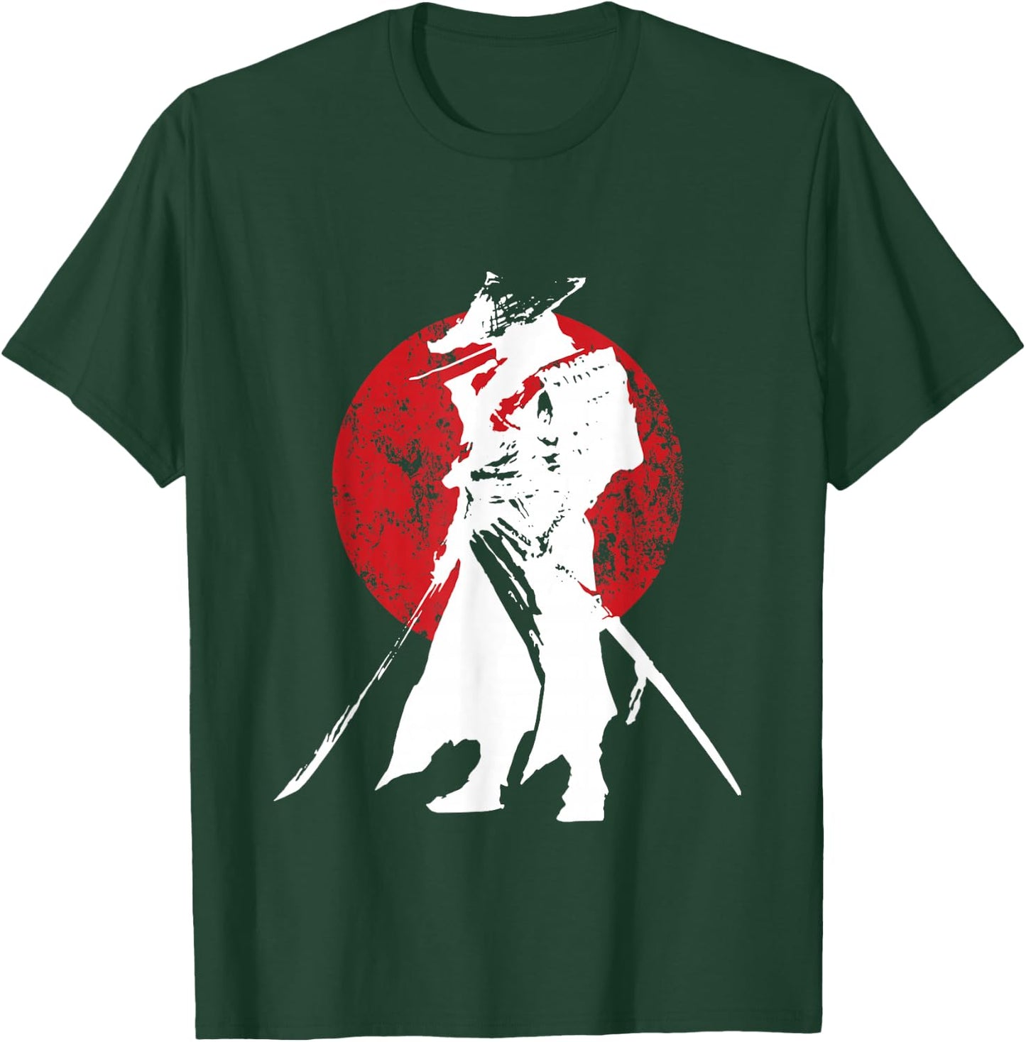 Vintage Japanese Samurai Retro Bushido Warrior Japan Sword T-Shirt - T-Shirt | Forest