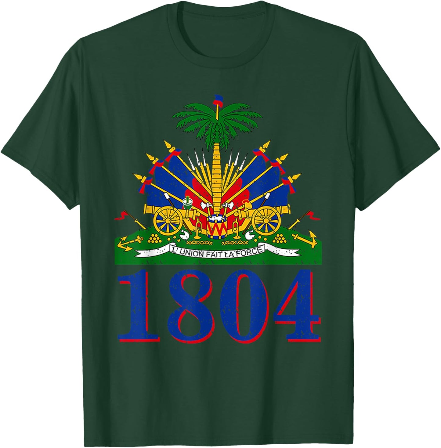 1804 Shirt | Cute Haiti Year Of Independence Gift T-Shirt - T-Shirt | Forest