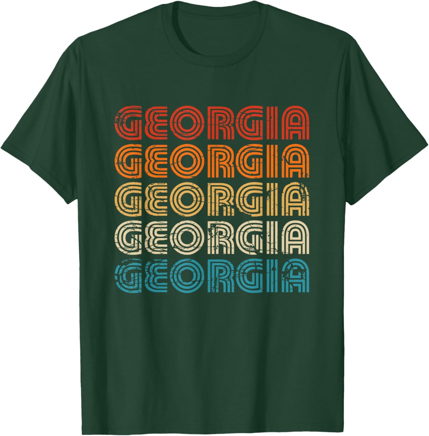 Georgia State Country Retro Vintage Women Youth T-Shirt - T-Shirt | Forest