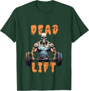 Deadlift Skeleton Gym Lifting Weights Training - Halloween T-Shirt - T-Shirt | Forest