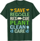 Save Bees Rescue Animals Recycle Plastics Fun Earth Day T-Shirt - T-Shirt | Forest