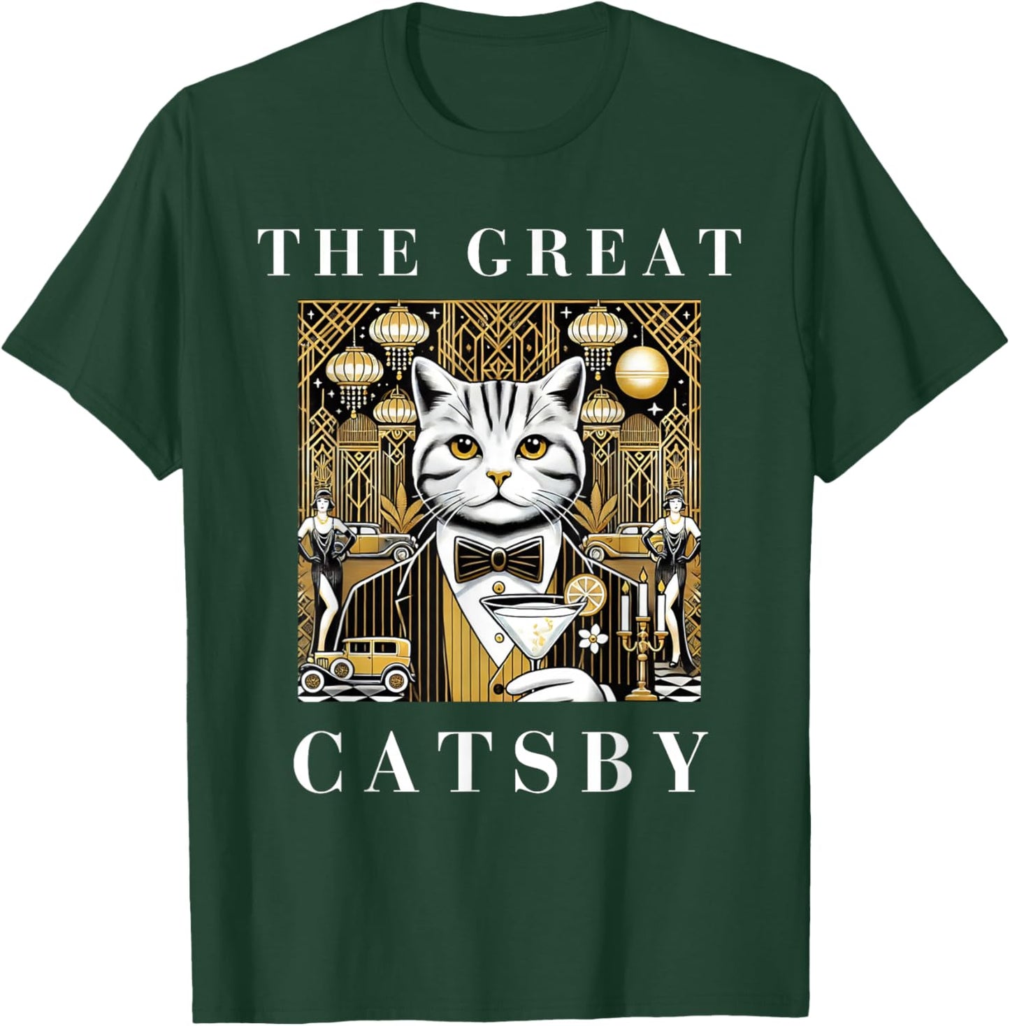 The Great Catsby Funny Cat Lovers T-Shirt - T-Shirt | Forest