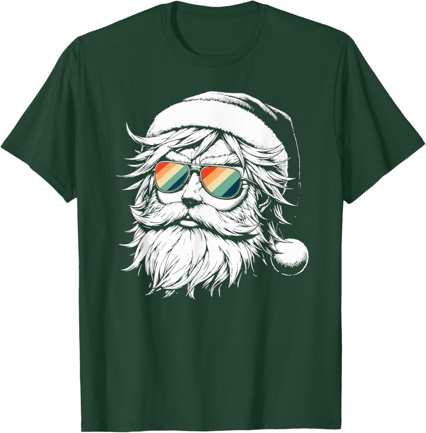 Cool Christmas Santa Claus Kids Boys Teens Merry Rizzmas T-Shirt - T-Shirt | Forest