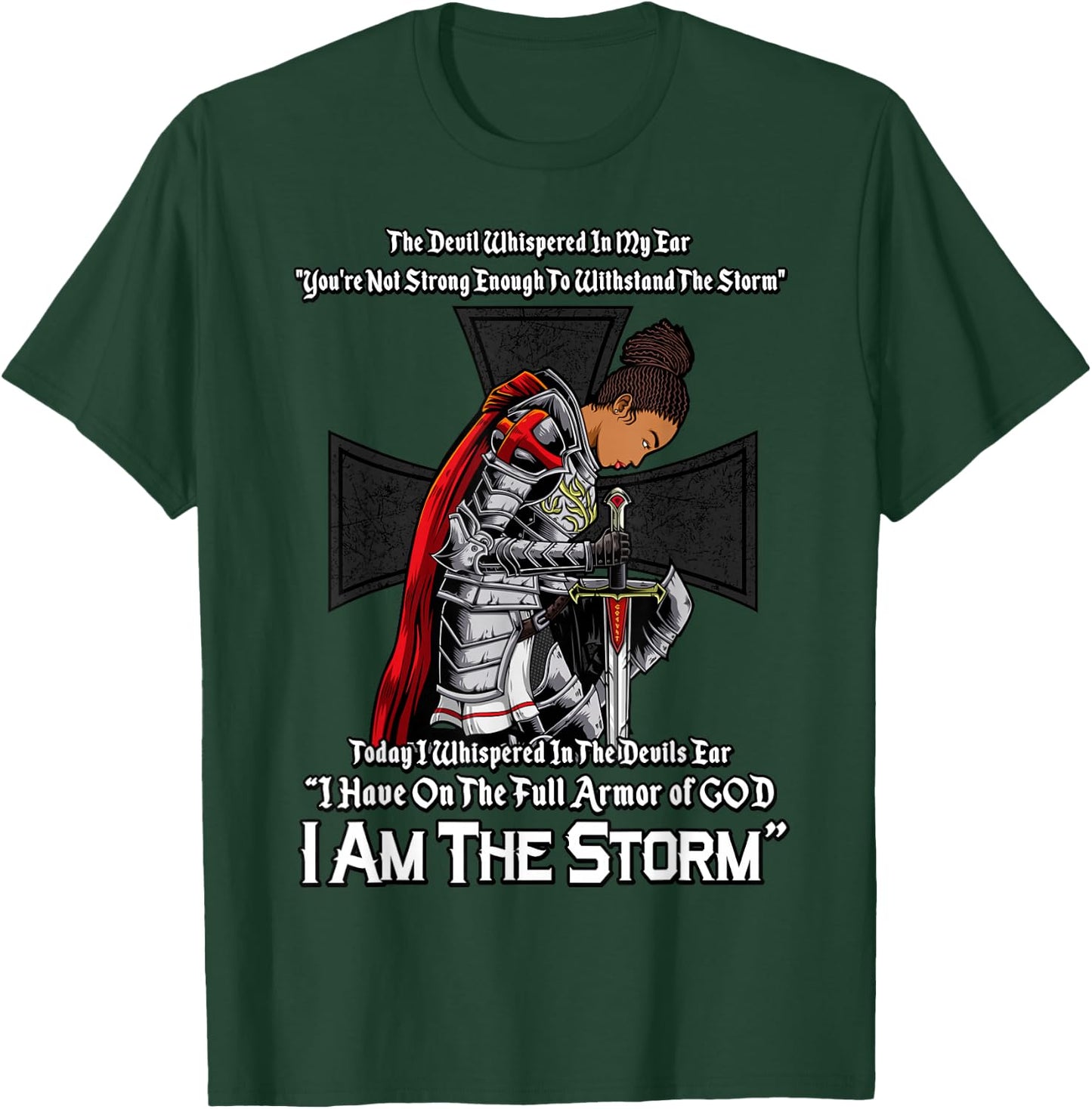 Christian Black Girl Woman African American I Am The Storm T-Shirt - T-Shirt | Forest