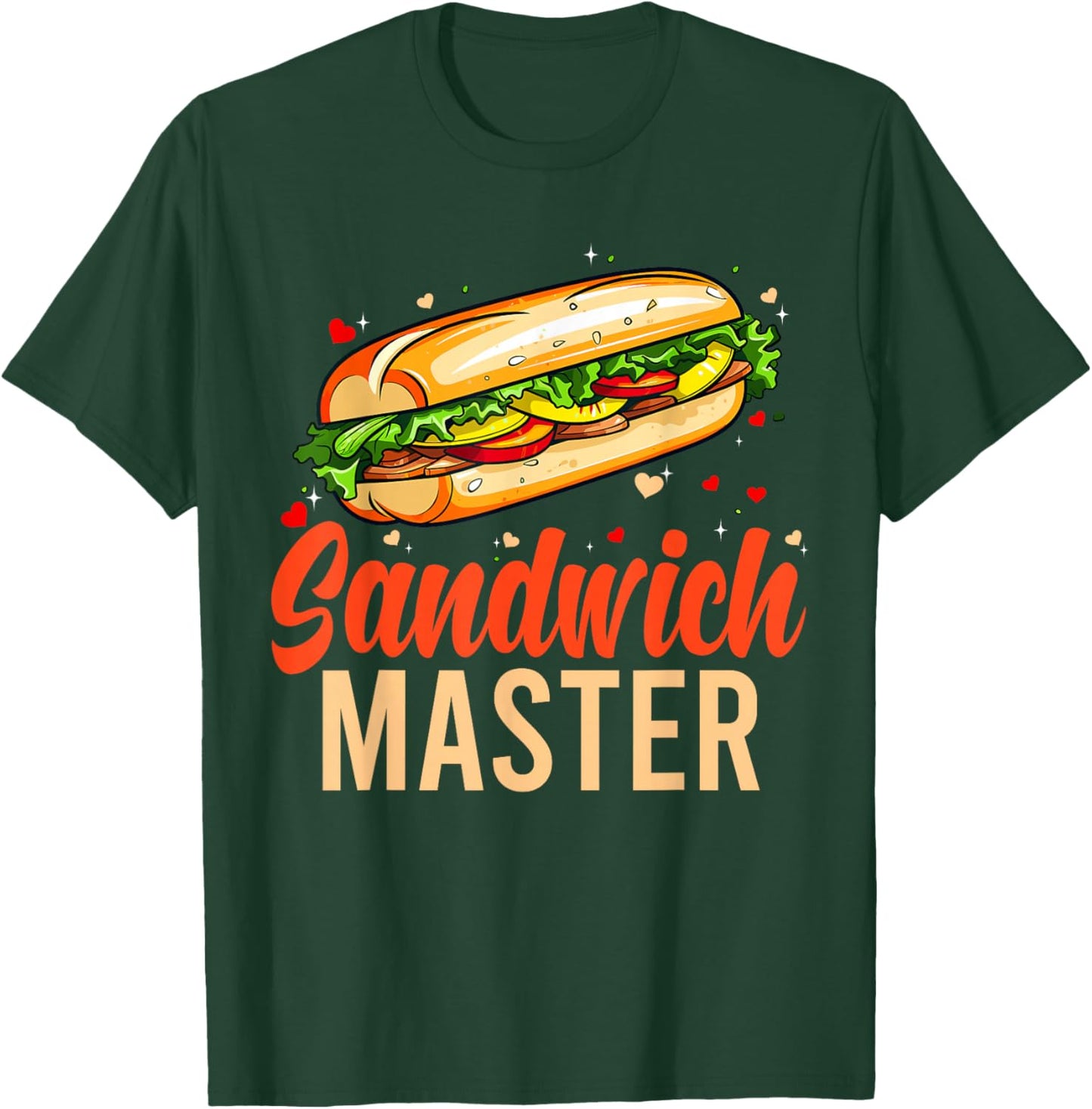 Sandwich Master Deli Sub Lover Funny Sandwich T-Shirt - T-Shirt | Forest