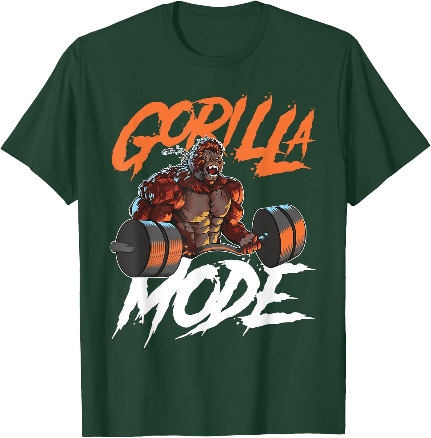 Gorilla Mode Gym Beast Workout Weights Lifting Power - Gift T-Shirt - T-Shirt | Forest