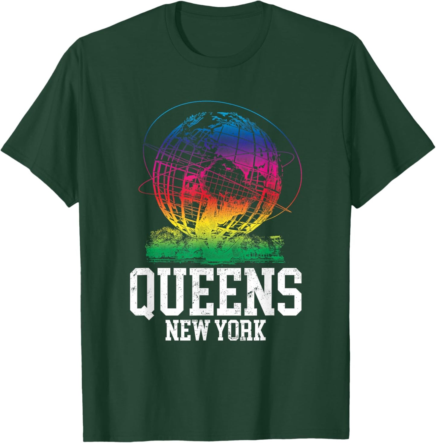 Queens New York - Flushing Meadows - World's Fair Unisiphere T-Shirt - T-Shirt | Forest