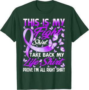 This Is My Fight Shirt Lupus Awareness Butterfly T-Shirt - T-Shirt | Forest