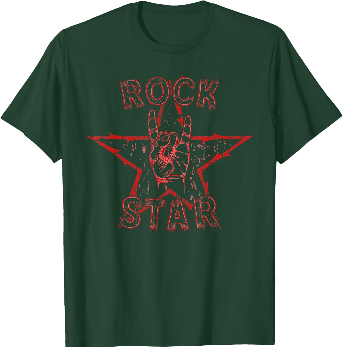Rock Star Rock On Sign Band - Hand Horns T-Shirt - T-Shirt | Forest