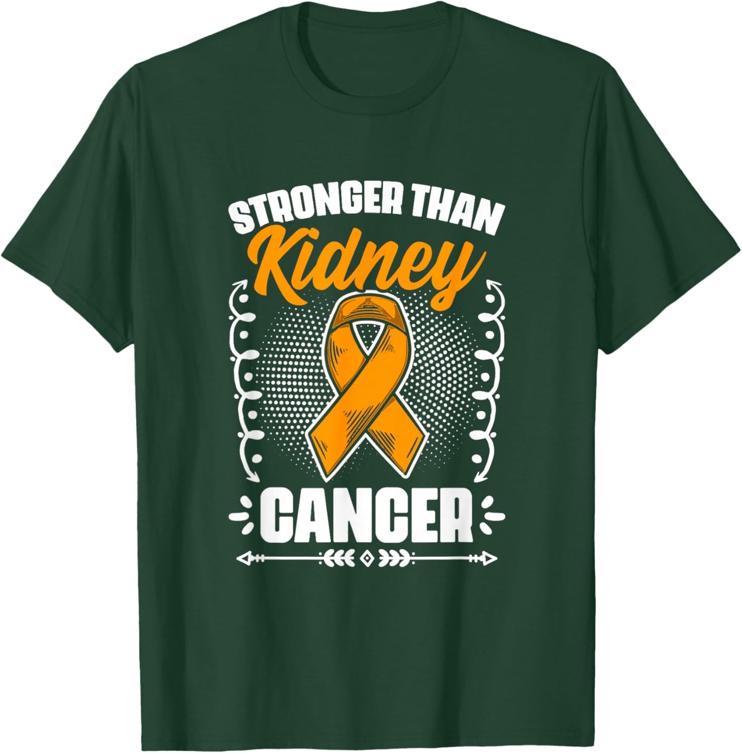Orange Ribbon Support Kidney Cancer Survivor T-Shirt - T-Shirt | Forest