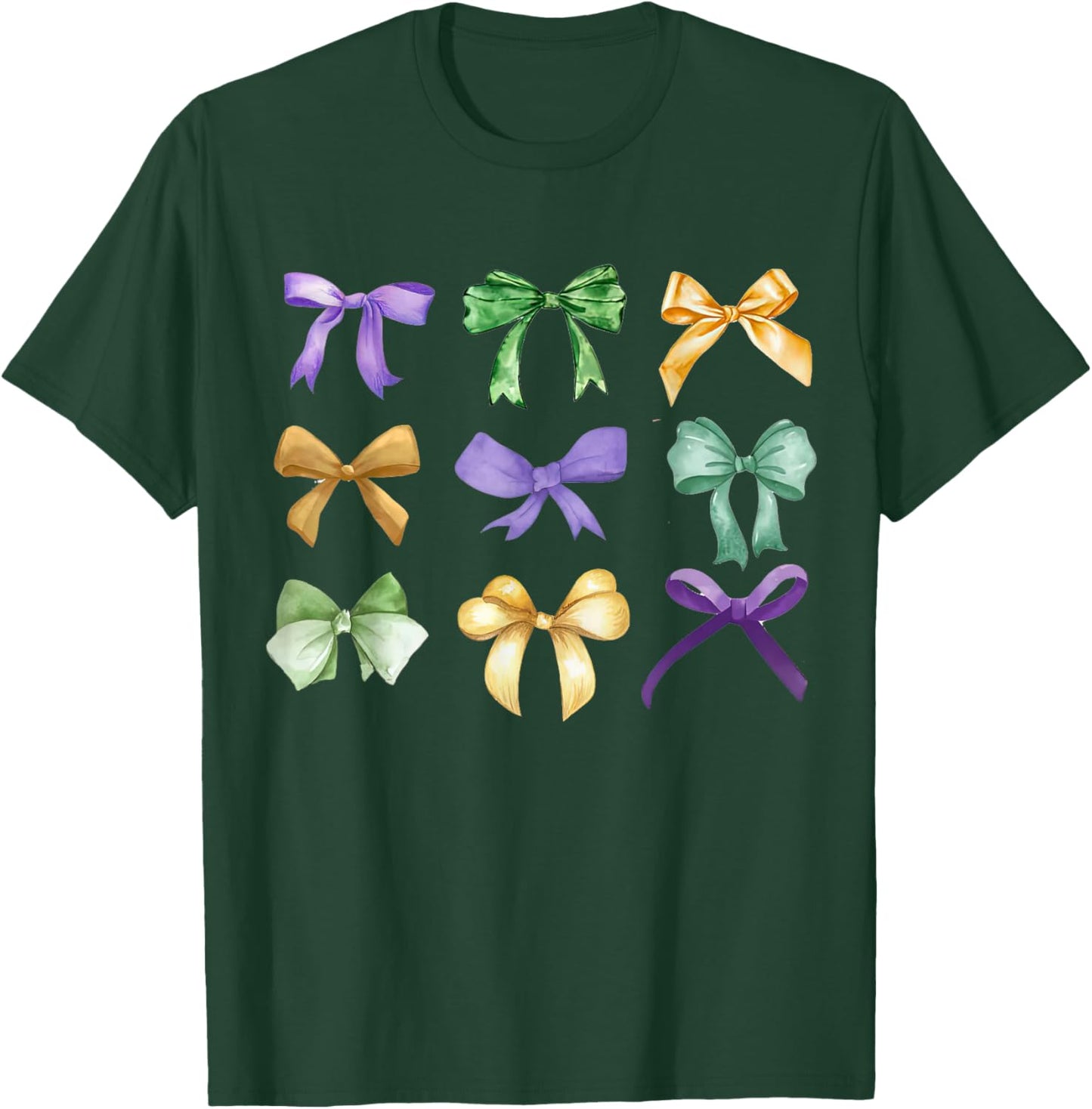 Retro Mardi Gras Coquette Bow Louisiana New Orleans Costume , Black, Short Sleeve, Size S T-Shirt - T-Shirt | Forest