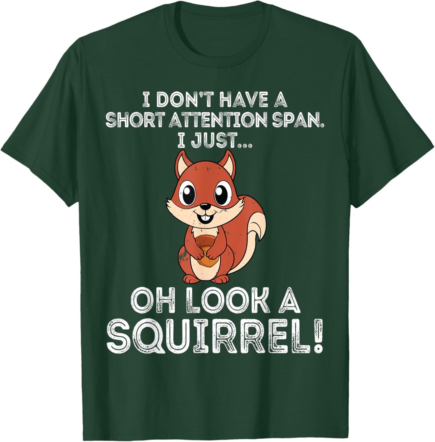 Funny ADHD Squirrel Design Women Chipmunk Pet Lovers T-Shirt - T-Shirt | Forest
