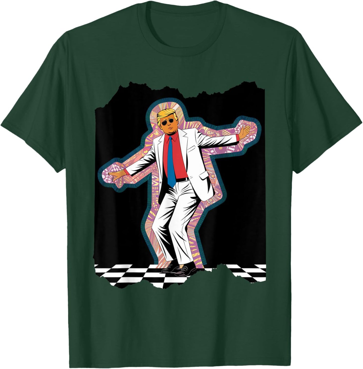 Funny Donald Trump Disco Dancing 60s 70s 80s President T-Shirt - T-Shirt | Forest