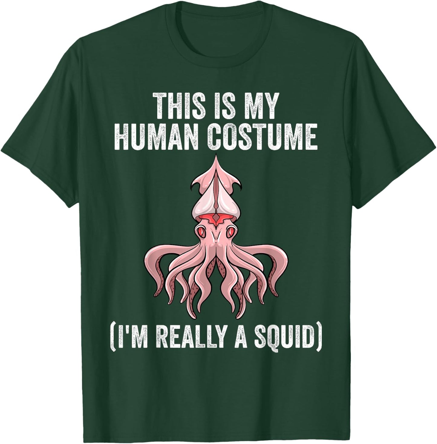 Best Squid Art For Kids Men Women Adult Octopus Lover Squid T-Shirt - T-Shirt | Forest