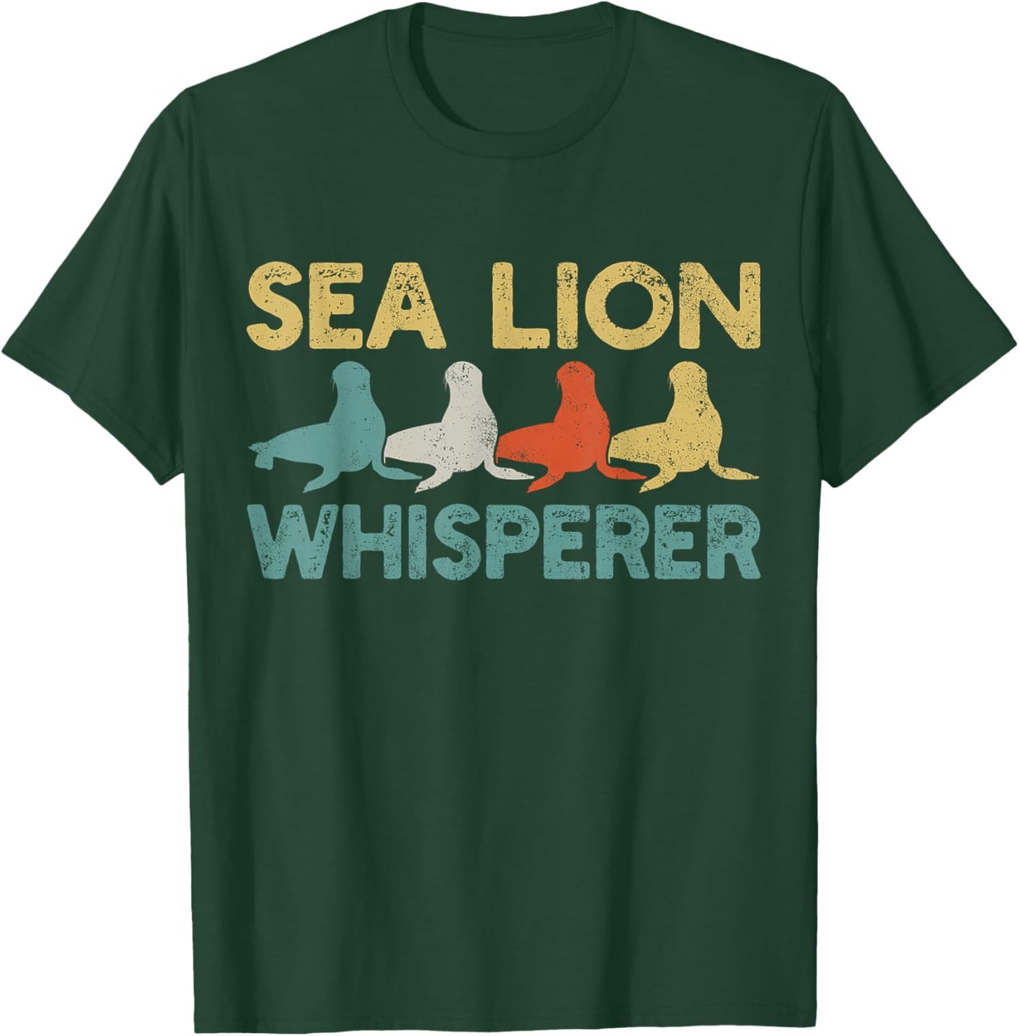 Sea Lion Retro T-Shirt - T-Shirt | Forest