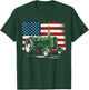 Agriculture Farm Tractor USA Flag Retro American Farm USA Kids Men T-Shirt - T-Shirt | Forest
