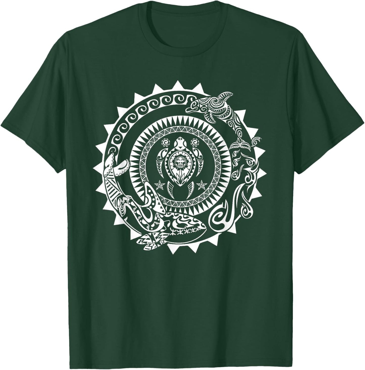 Maori Polynesian Tattoo Orca Dolphin Turtle Scuba Diving T-Shirt - T-Shirt | Forest