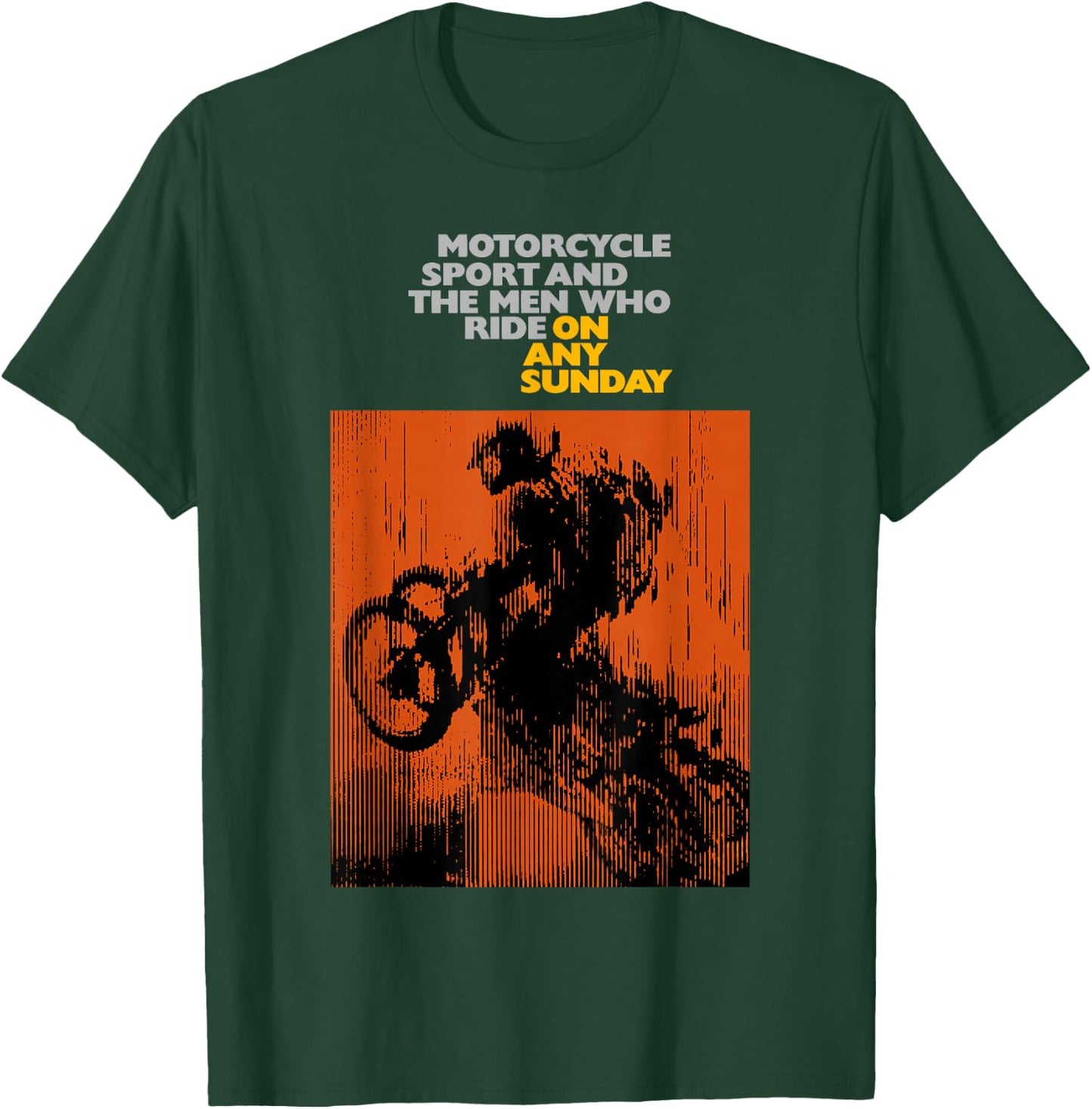 On Any Sunday 1971 Vintage Motorcycle Movie Poster T-Shirt - T-Shirt | Forest