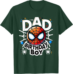 Dad, Birthday Child, Spider Family Matching T-Shirt - T-Shirt | Forest