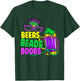 Beers Beads Boobs Mardi Gras Drinking Beer T-Shirt - T-Shirt | Forest