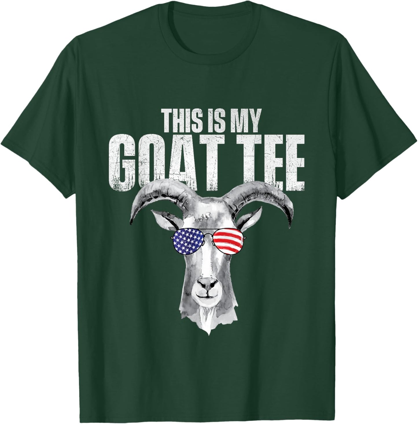 This Is My Goat - USA American Flag Goats Farm Animal Girls Kids Men T-Shirt - T-Shirt | Forest